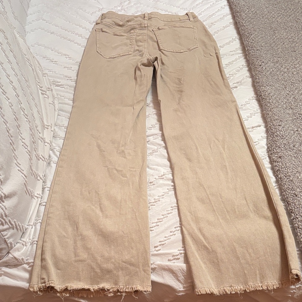 Zenana Outfitters Beige Flare Jeans - Picture 3 of 3